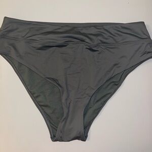 La Vie En Rose Gray High Waisted Bikini Bottom